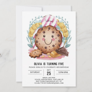 Schokolade bearbeitbare Fun Cookies Geburtstag Einladung