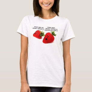Schokolade bedeckte Erdbeeren Spaß T-Shirt