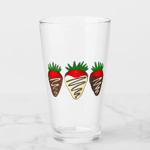 Schokolade bedeckte Erdbeeren Valentinstag Glas