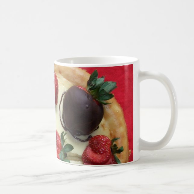 Schokolade bedeckte Erdbeerkäsekuchen-Tasse Kaffeetasse (Rechts)