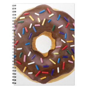 Schokolade besprühen Krapfen Notizblock
