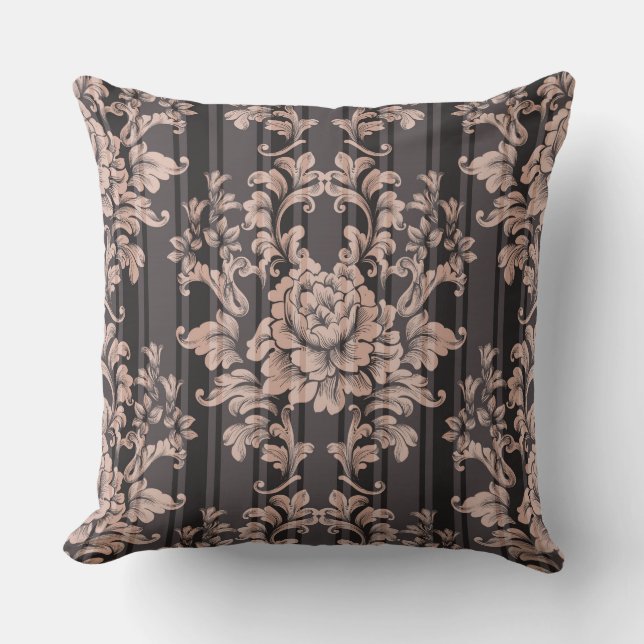 Schokolade Blumendesigner Pillow Kissen (Vorderseite)