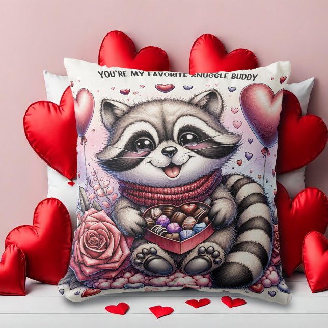 Schokolade Box Schnürsenkel Raccoon Valentine Kissen (Von Creator hochgeladen)