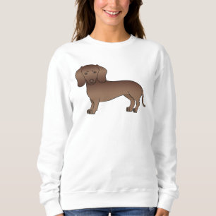 Schokolade Braun Kurz Haare Dackel Niedlich Hund Sweatshirt
