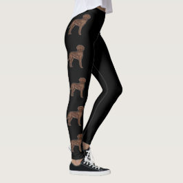 Schokolade Braun Labrador Retriever Niedliche Hund Leggings