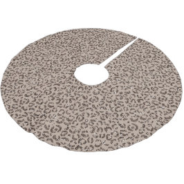Schokolade Braune Mocha Cream Leopard Glitzer Polyester Weihnachtsbaumdecke