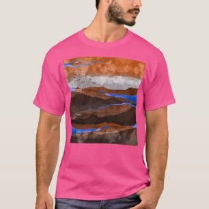 Schokolade Braunen Gebirge mit azurblauen Highligh T-Shirt