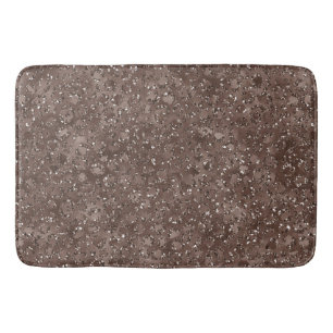 Schokolade Brauner Leopard Print Glitzer Badematte