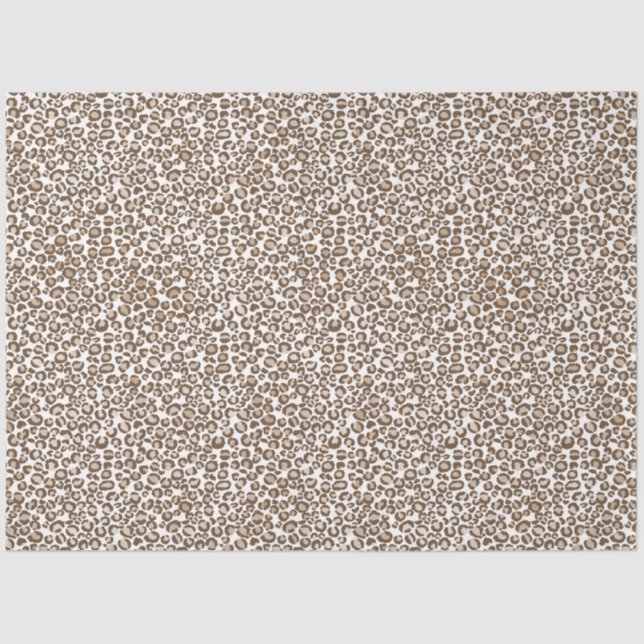 Schokolade Brauner Leopard Print Seidenpapier (Vorderseite)
