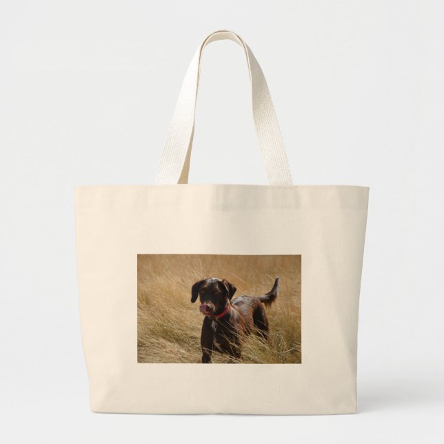 Schokolade Brawn Labrador Retriever Jumbo Stoffbeutel (Vorne)