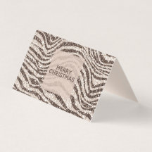 Schokolade Brown Cream Zebra Glitzer Weihnachten