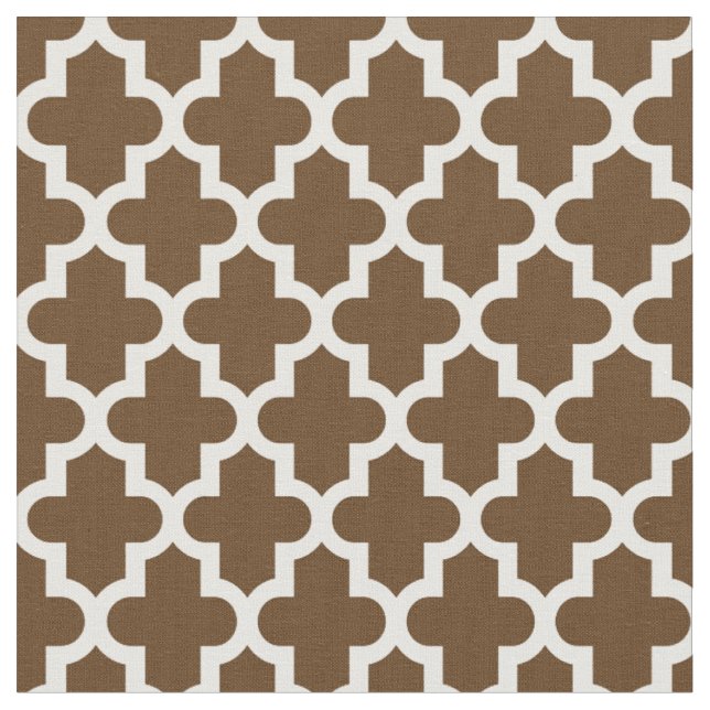 Schokolade Brown marokkanische Print Stoff (Nahaufnahme)