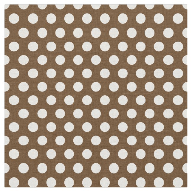 Schokolade Brown Polka Dots Stoff (Nahaufnahme)