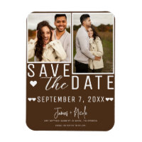 Schokolade Brown Save the Date 2 Foto Hochzeit