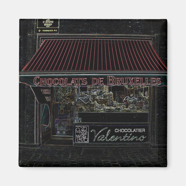 Schokolade, Brüssel, Belgien Magnet (Vorne)