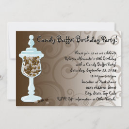 Schokolade Candy Buffet Bar, Urn der Süßigkeiten Einladung