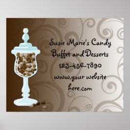 Schokolade Candy Buffet Bar, Urn der Süßigkeiten Poster