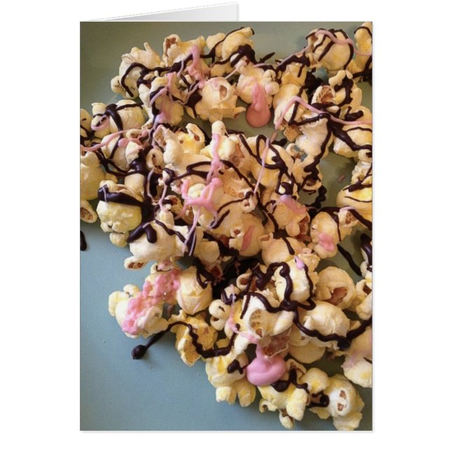 Schokolade Candy Popcorn mit bearbeitbarem Text (Vorne)