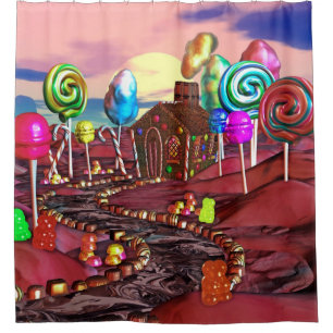 Schokolade Candyland Duschvorhang
