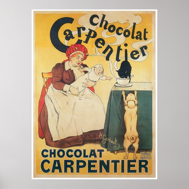 Schokolade Carpentier Vintage Schokolade und Kunst Poster (Vorne)
