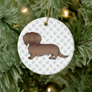 Schokolade Cartoon Hund und Text der Dackel Keramik Ornament