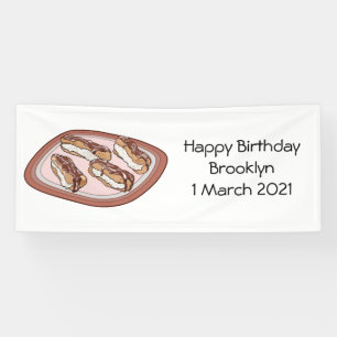 Schokolade Cartoon Illustration Banner