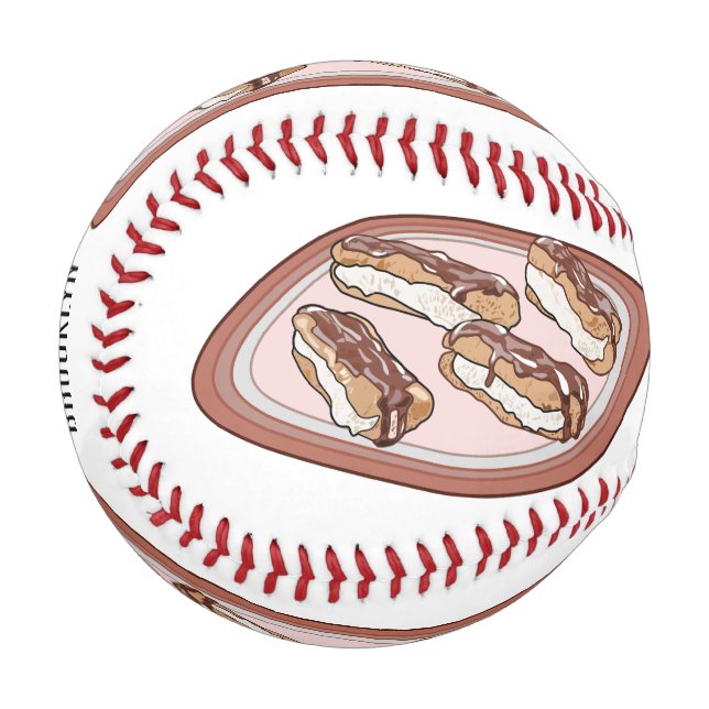 Schokolade Cartoon Illustration Baseball (Vorderseite Links)