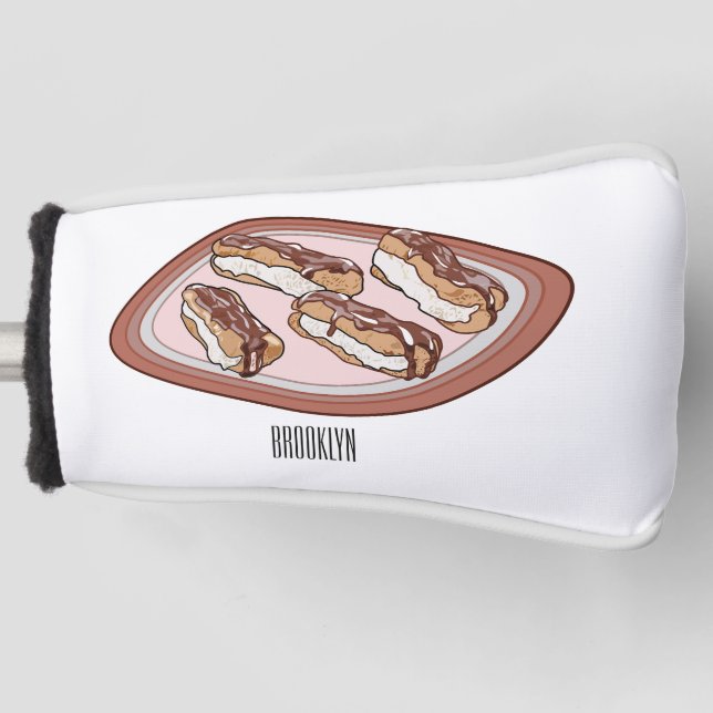 Schokolade Cartoon Illustration Golf Headcover (Vorderseite)