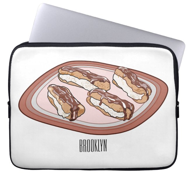 Schokolade Cartoon Illustration Laptopschutzhülle (Vorderseite)
