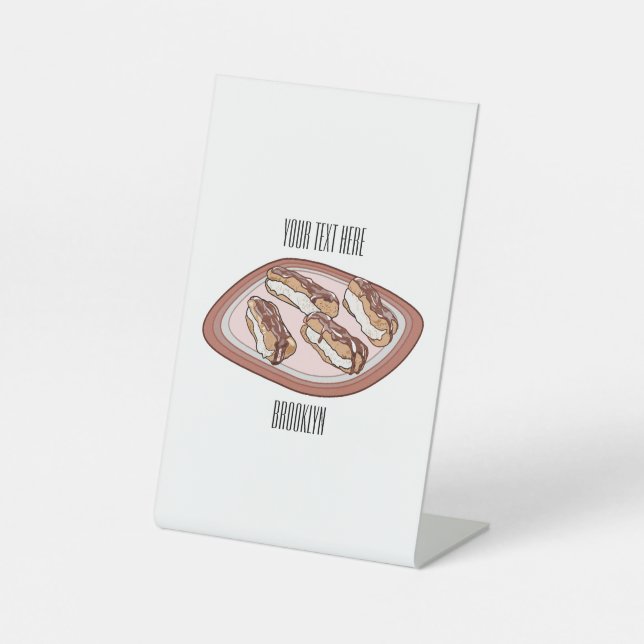 Schokolade Cartoon Illustration Sockelschild (Vorderseite)