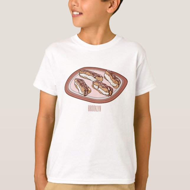 Schokolade Cartoon Illustration T-Shirt (Vorderseite)