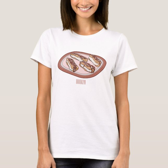 Schokolade Cartoon Illustration T-Shirt (Vorderseite)