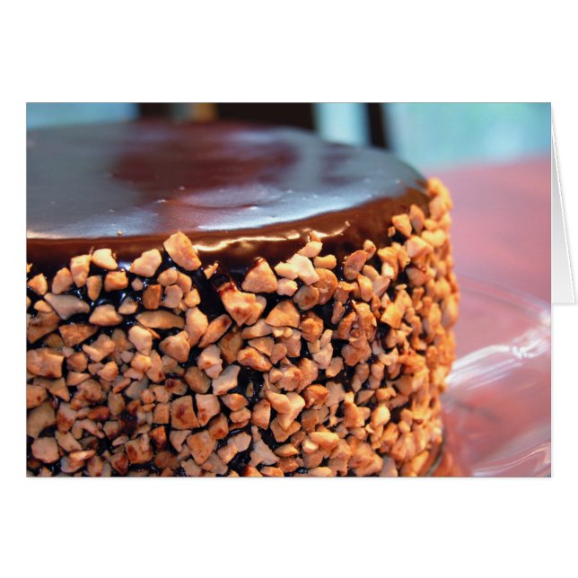 Schokolade Cashew Brownie Cake Card (Leere) (Vorderseite (Horizontal))