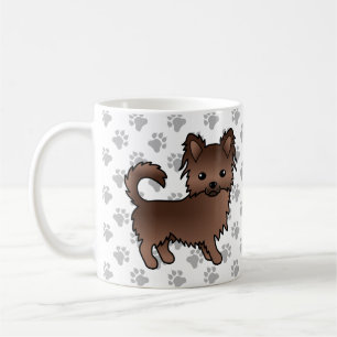 Schokolade Chihuahua Cartoon Dog & Paws Kaffeetasse