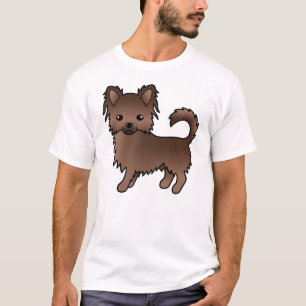 Schokolade Chihuahua Niedlicher Cartoon Dog T-Shirt
