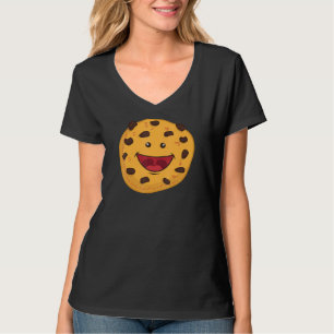 Schokolade Chip Cookie Gesicht Halloween T-Shirt