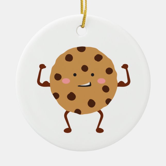 Schokolade Chip Cookie Keramik Ornament (Vorne)
