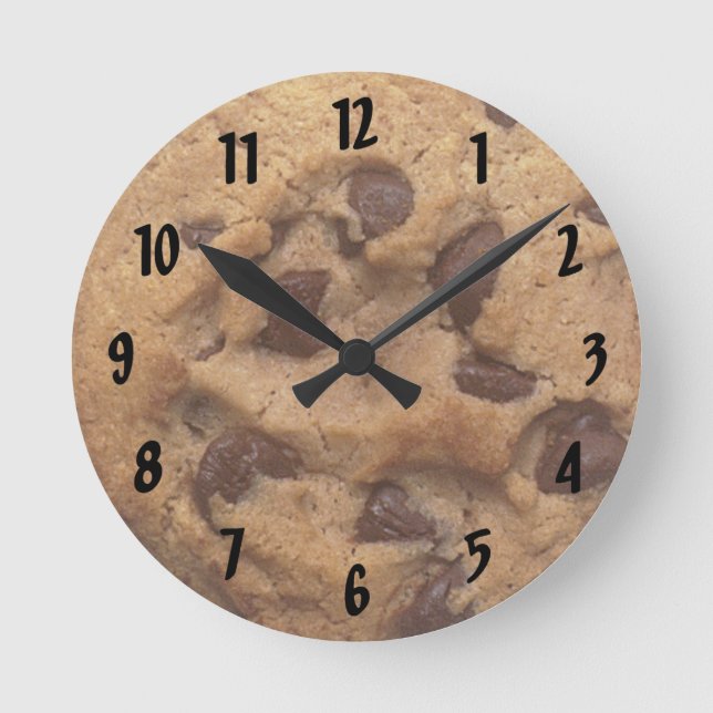 Schokolade Chip Cookie Numberwand Uhr (Vorderseite)