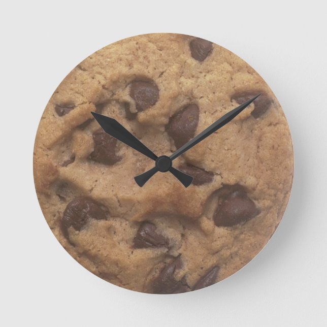 Schokolade Chip Cookie Round Clock Runde Wanduhr (Vorderseite)