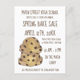 Schokolade Chip Cookie Teig Kuchen Verkauf Cookies Einladungspostkarte
