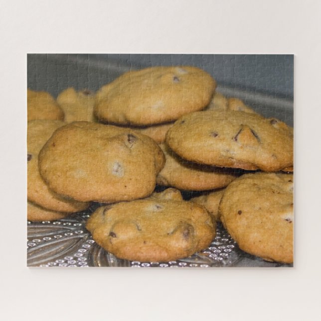 Schokolade Chip Cookies auf Platter-Foto Puzzle (Horizontal)