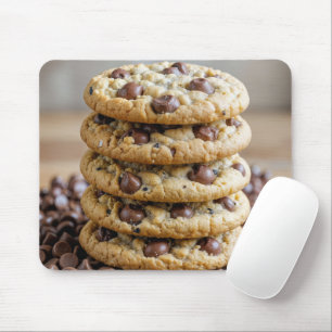 Schokolade Chip Cookies auf Schokoladenwürmern Mousepad