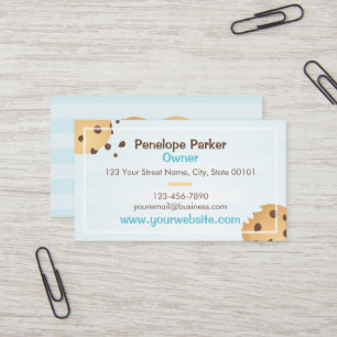 Schokolade Chip Cookies Bakery Business Card Visitenkarte