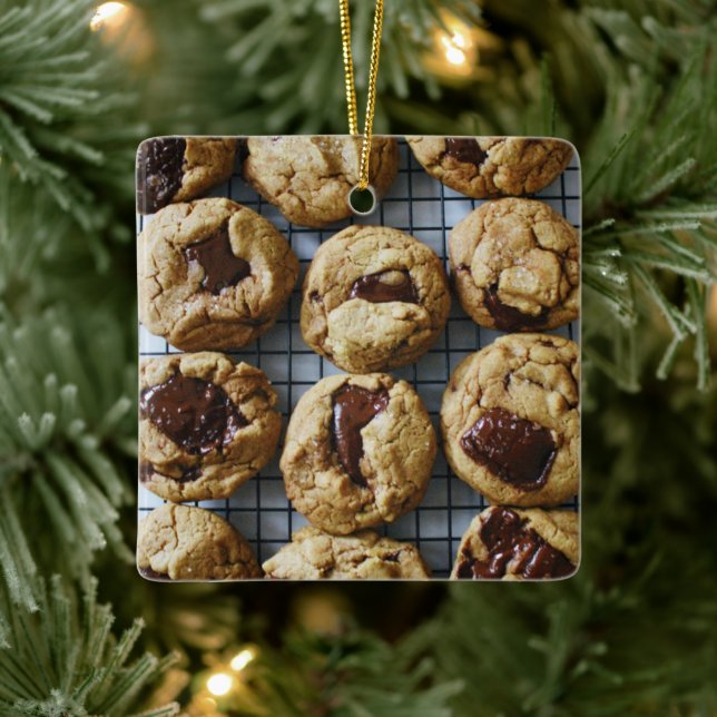 Schokolade Chip Cookies Keramikornament (Baum)