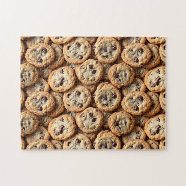 Schokolade Chip Cookies Muster Backen Puzzle (Horizontal)
