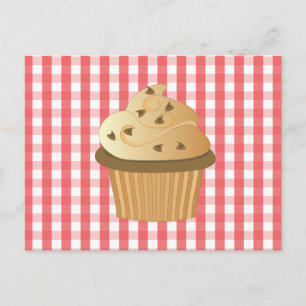 Schokolade Chip Cupcake Postkarte