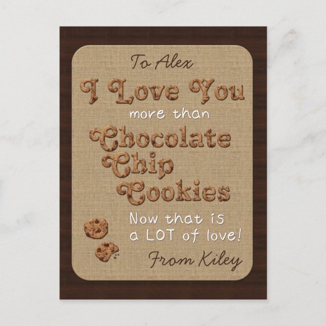 Schokolade Chip knusprige Yummy Cookies Golden Bro Postkarte (Vorderseite)