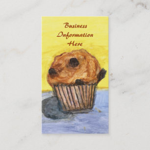 Schokolade Chip Muffin Business Card Visitenkarte