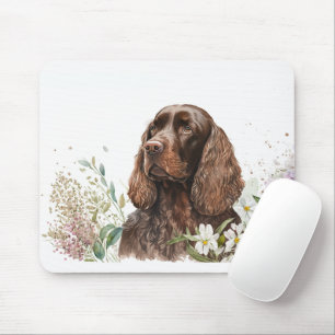 Schokolade Cocker Spanisch in Lilacs Mousepad