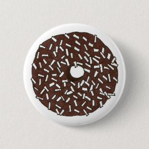 Schokolade Coconut Donut Doughnut Frühstück Küche Button
